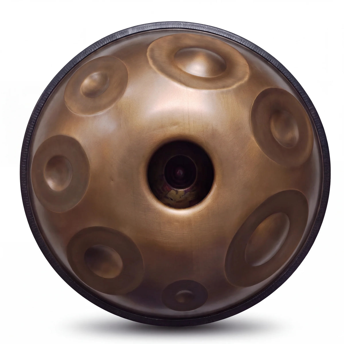 Vue de dessous du handpan E Amara INFINI 20 notes - KOVAPAN