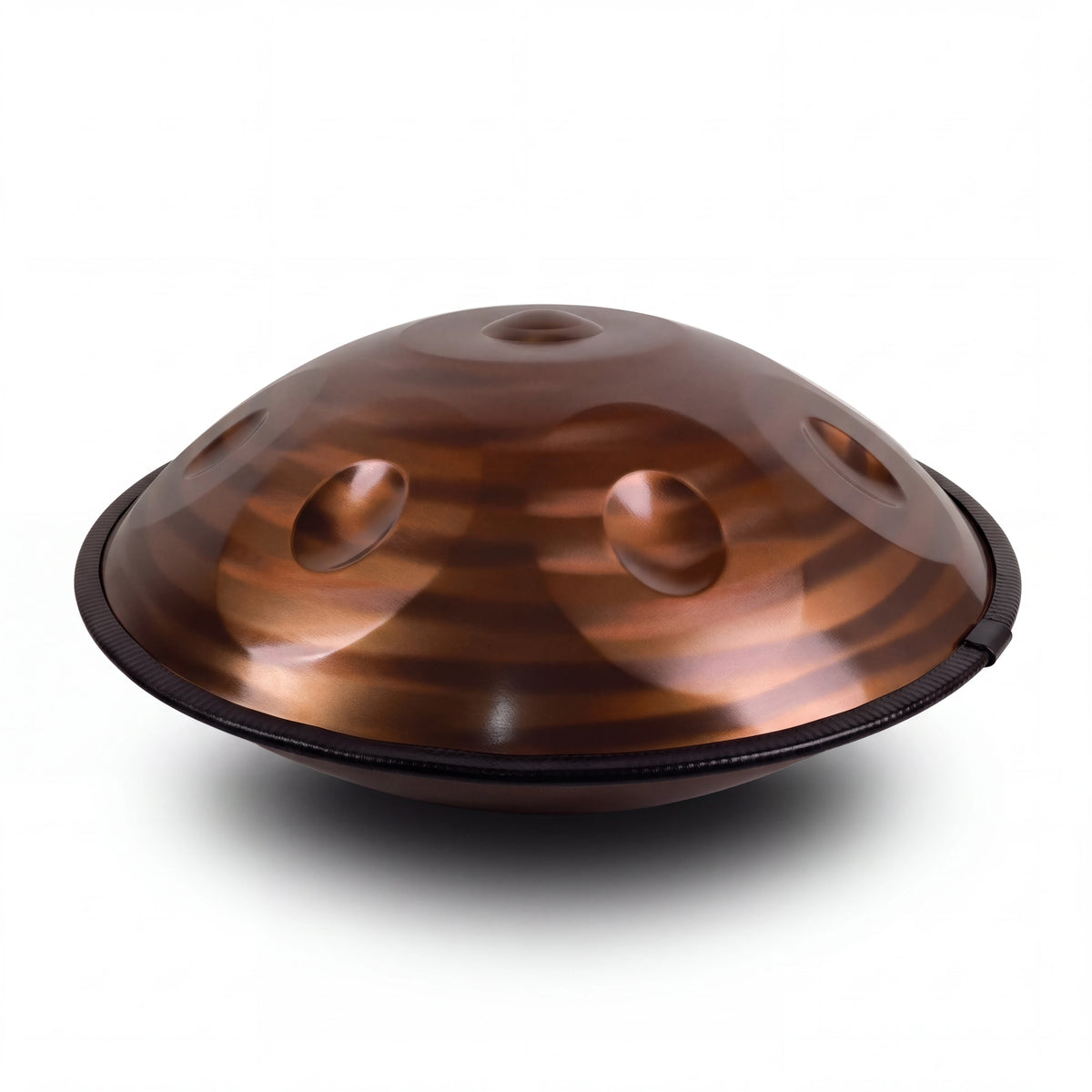Handpan D Kurd NAUTILE bronze KOVAPAN, vue de profil