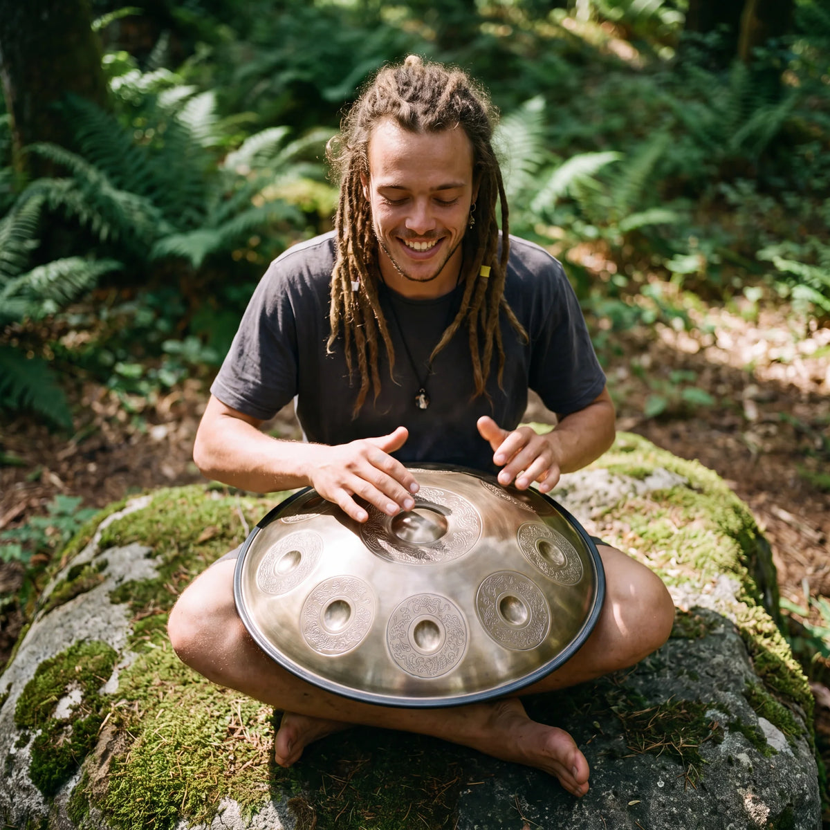 Handpan professionnel acier nitrure gravures – instrument de musique méditatif – Kovapan