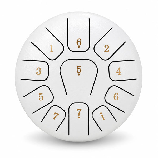 Tongue Drum 11 Notes Blanc