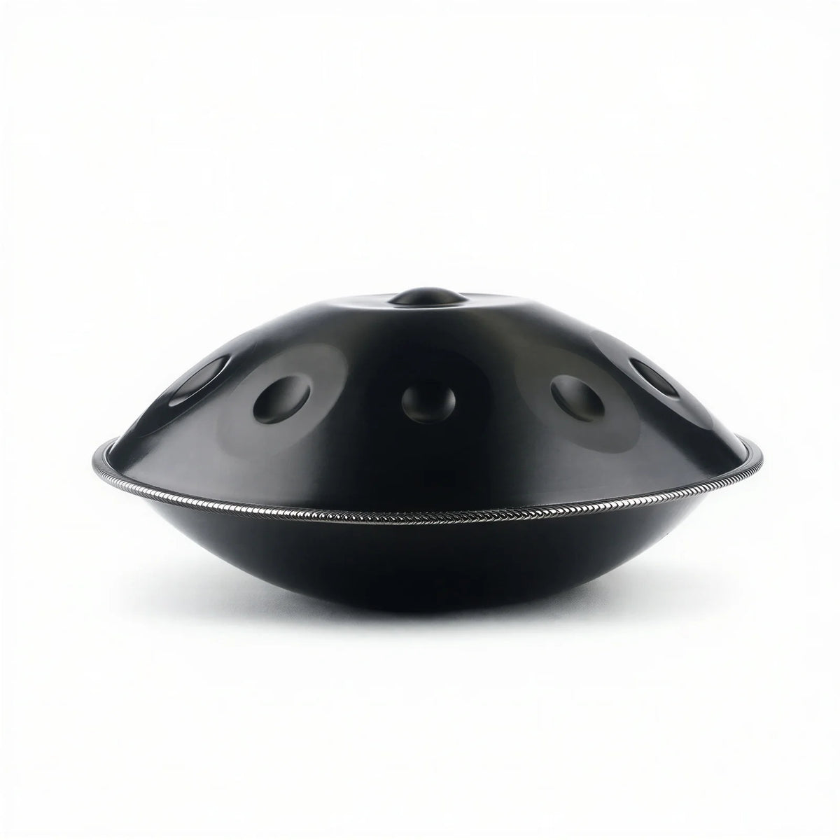 Handpan D Kurd Noir 432 Hz de profil – Kovapan