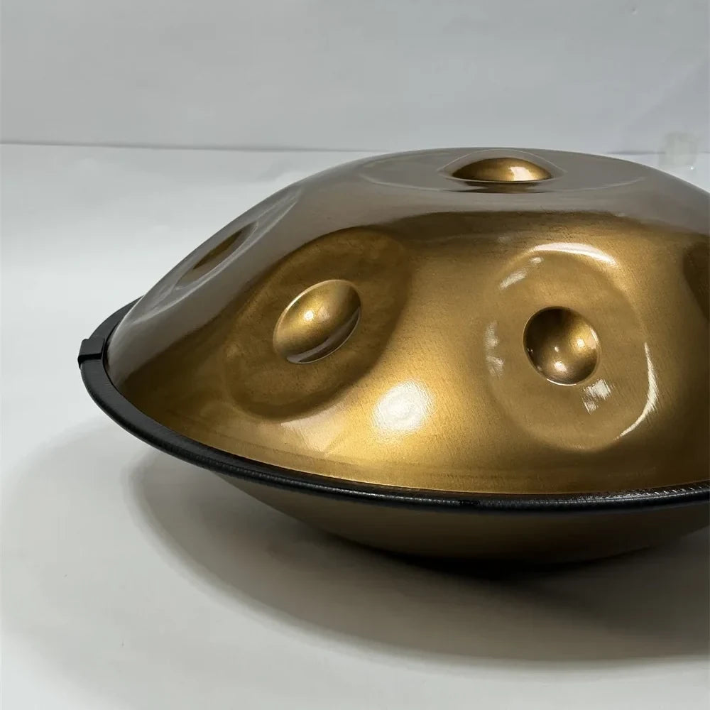 Profil du handpan KHAMSIN : champs de notes et cerclage noir de protection – Kovapan