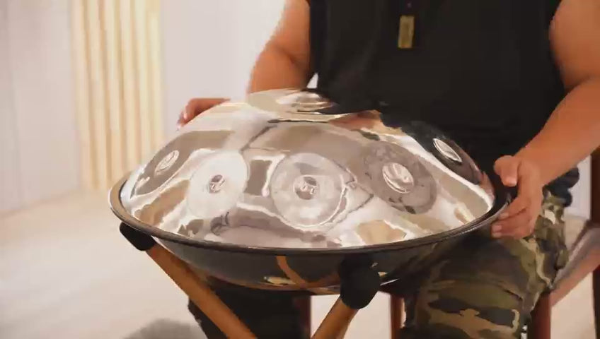 Vidéo de démonstration du handpan SELENE en Ré Mineur Kurd – Kovapan