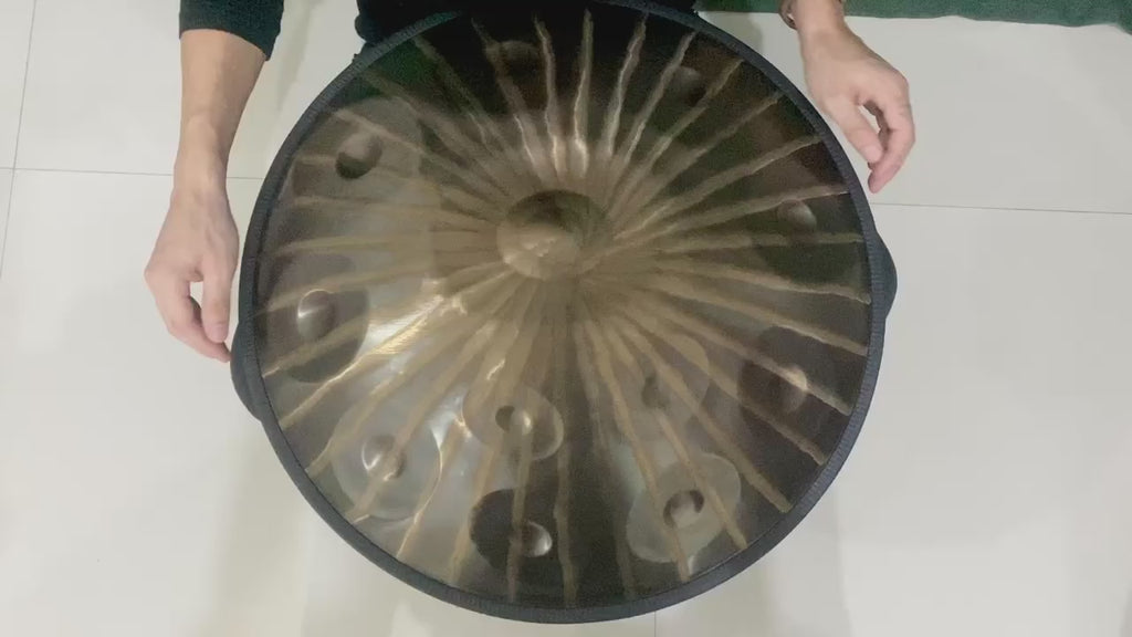 Handpan D Kurd 9 notes SAVANE joué à la main, démonstration du son – Kovapan