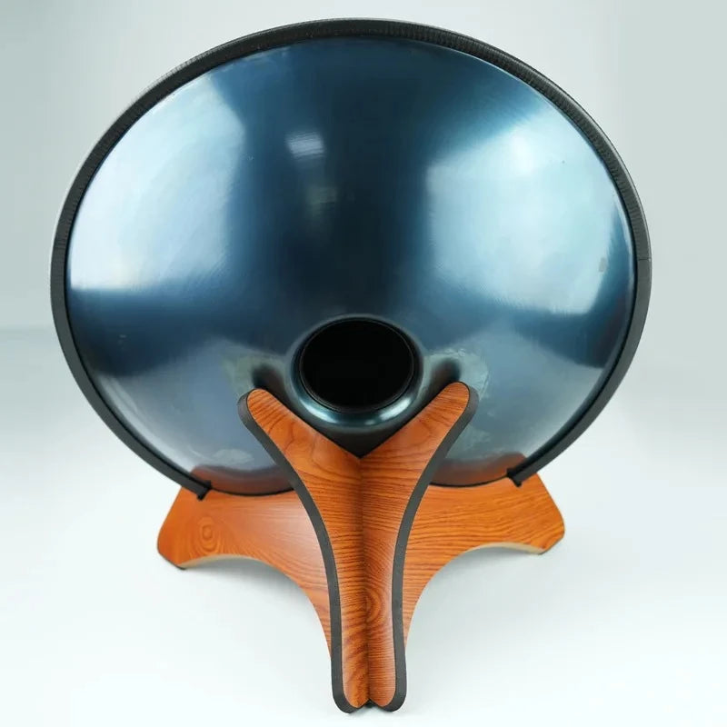 Support handpan bois KOVAPAN avec un handpan posé dessus